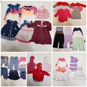 45 pieces of baby girl 12-18 mos.